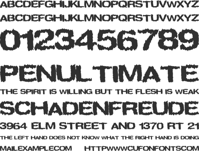 Spookies font preview