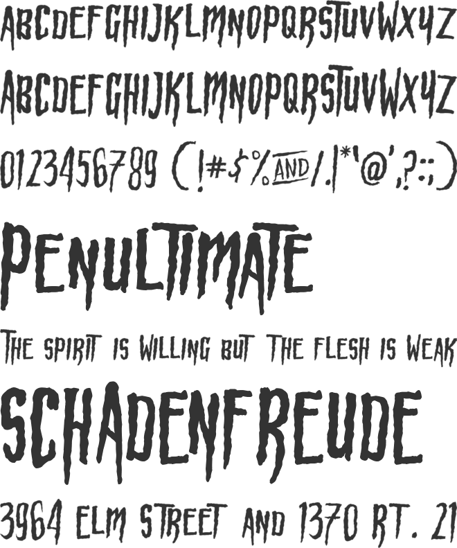 HBM Wonky Ron font preview