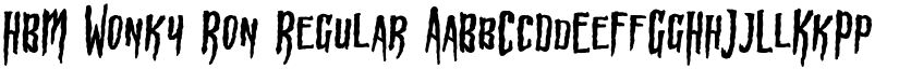 HBM Wonky Ron Regular font