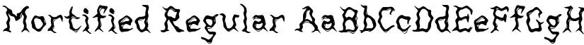 Mortified Regular font