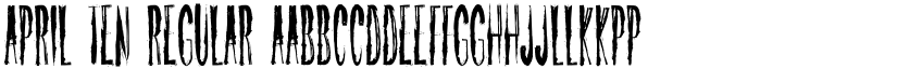 April Ten Regular font