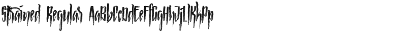 Strained Regular font