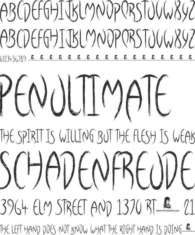 From Nowhere font preview