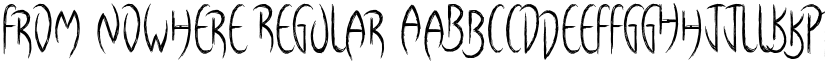 From Nowhere Regular font