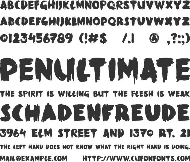 DK Black Mark font preview