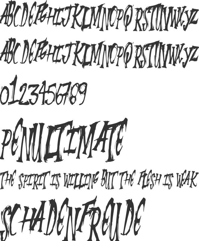 SummerScare font preview