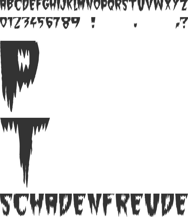 Super Weird font preview