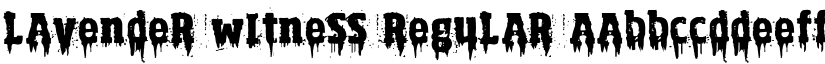 Lavender Witness Regular font