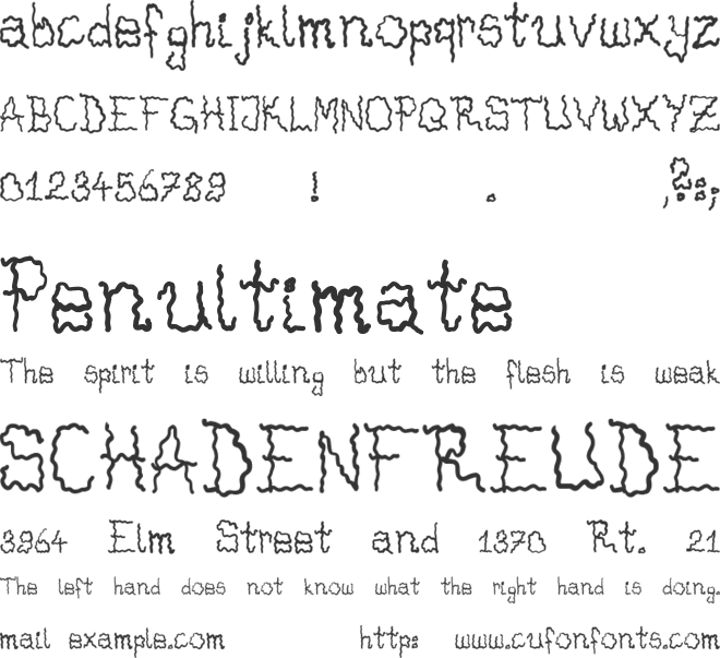 Drunken Horror Ghost font preview