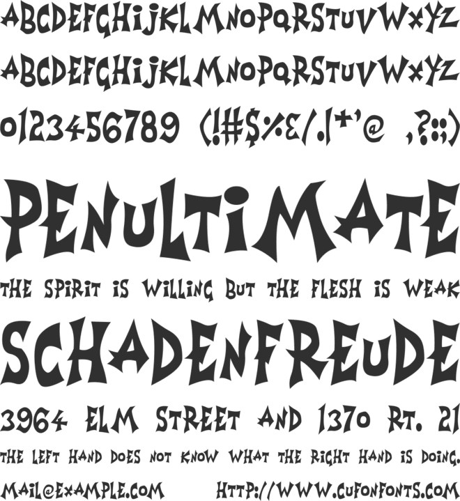 Horrorshow font preview