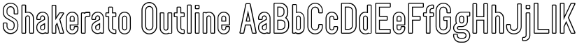 Shakerato Outline font