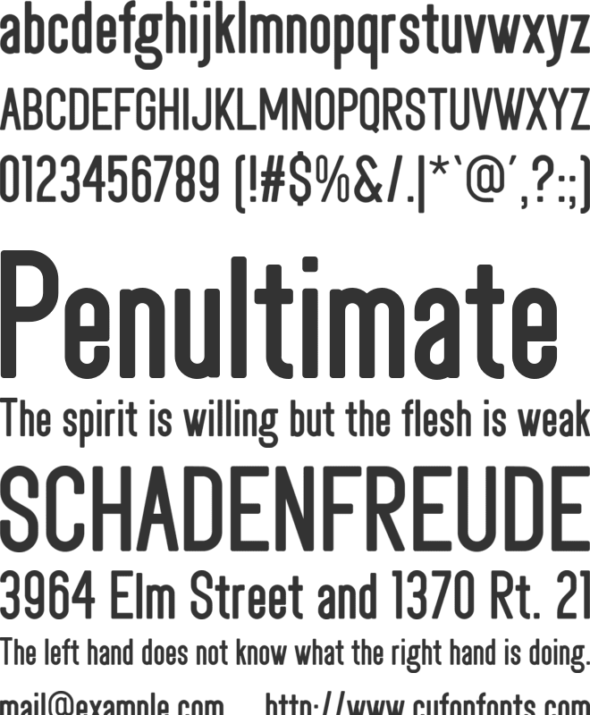 Shakerato font preview