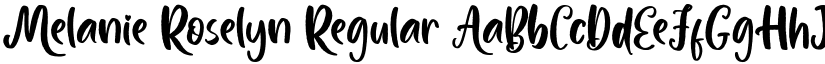 Melanie Roselyn Regular font