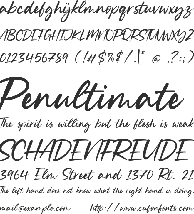 Silent Landfield font preview