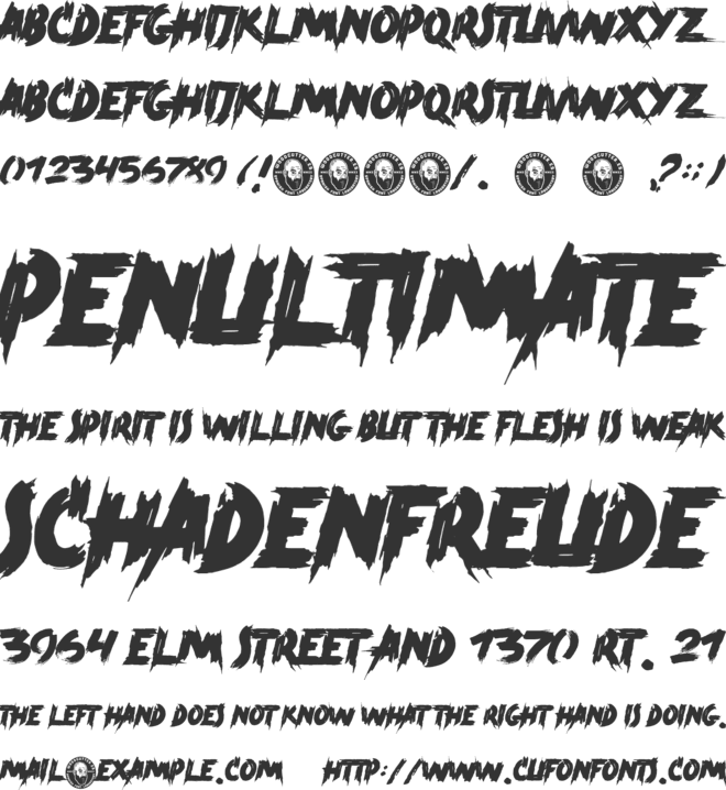 Carnage Movie Poster font preview