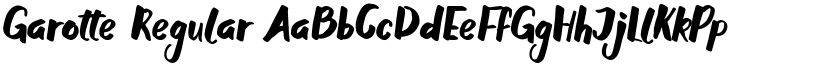 Garotte Regular font