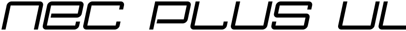Nec plus ultra Italic font