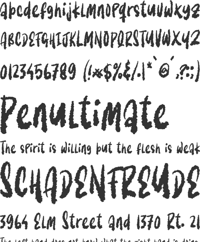 Last Zombie font preview