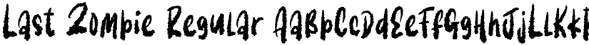 Last Zombie Regular font