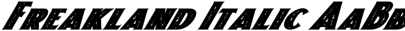 Freakland Italic font