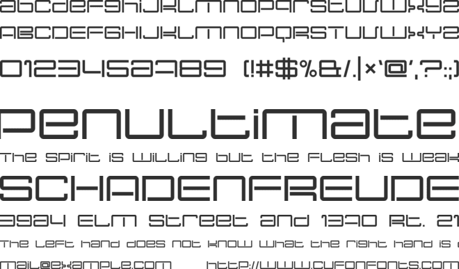 Nec Plus Ultra font preview