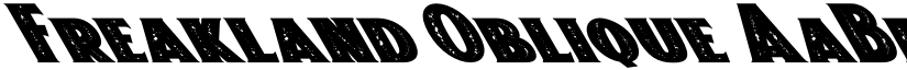 Freakland Oblique font
