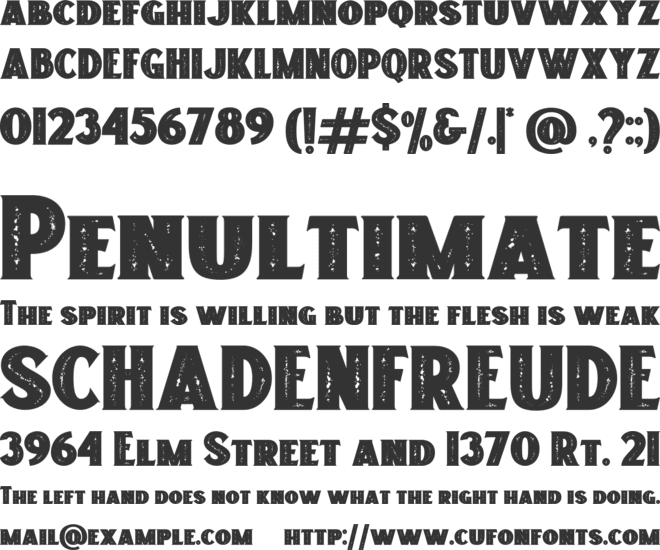 Freakland font preview