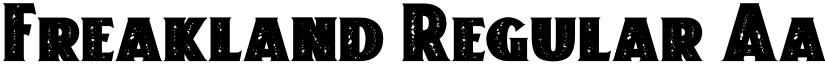 Freakland Regular font