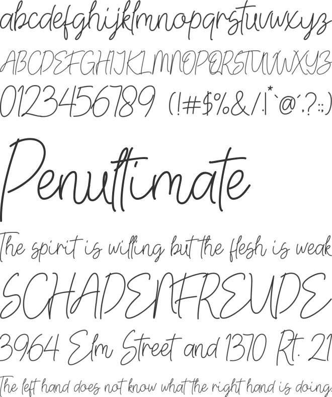 Astallya font preview