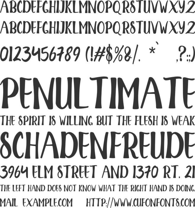 ROSELAND font preview