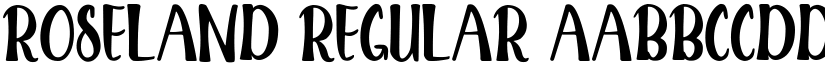 ROSELAND Regular font