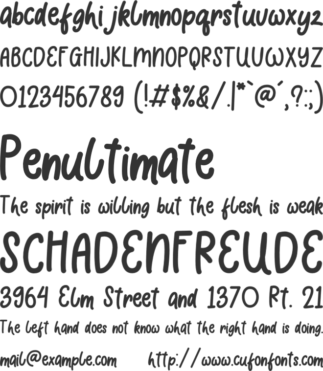 Comic Boys font preview