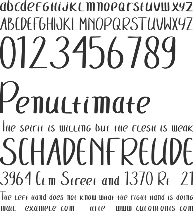 Manly Cheeks font preview