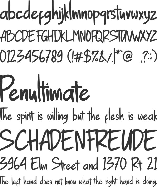 the Comic Struves font preview