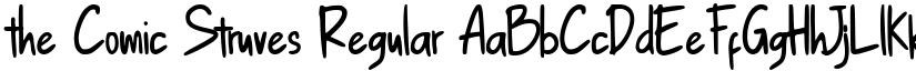 the Comic Struves Regular font