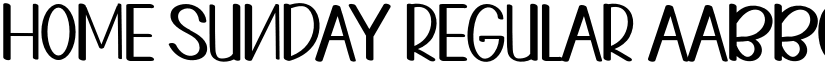 HOME SUNDAY Regular font