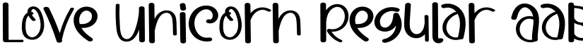 Love Unicorn Regular font