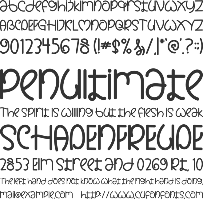 Baby Bunny font preview