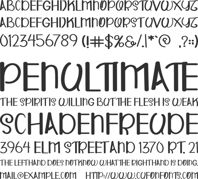 HAPPY WOLDY font preview