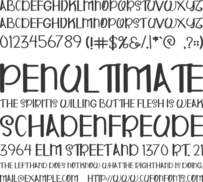 HAPPY WOLDY font preview