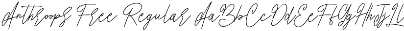 Anthroops Free Regular font