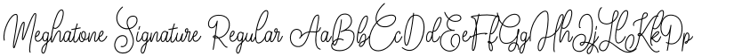 Meghatone Signature Regular font