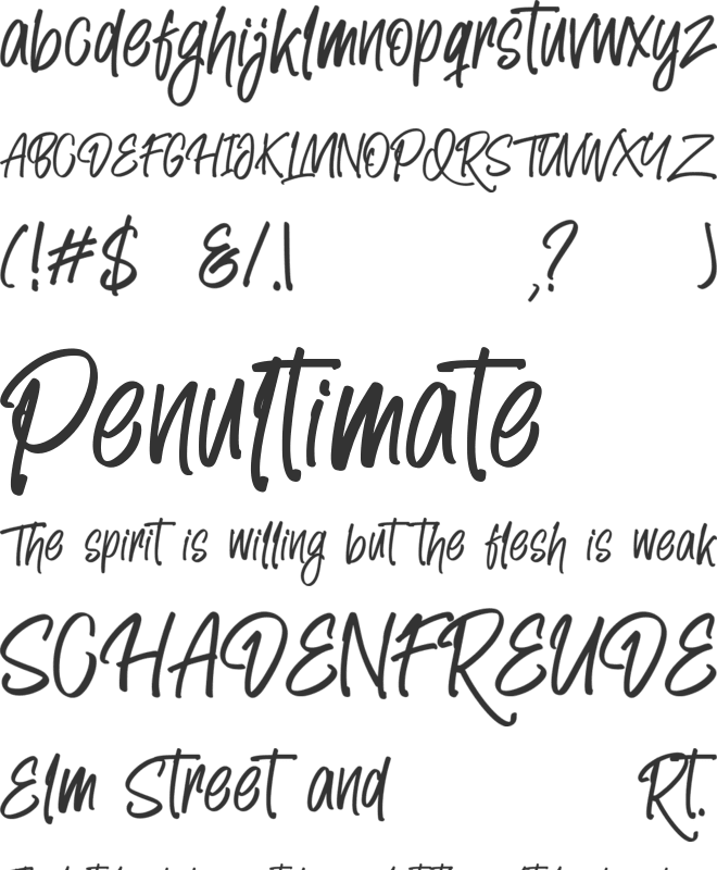 Landy Notes font preview