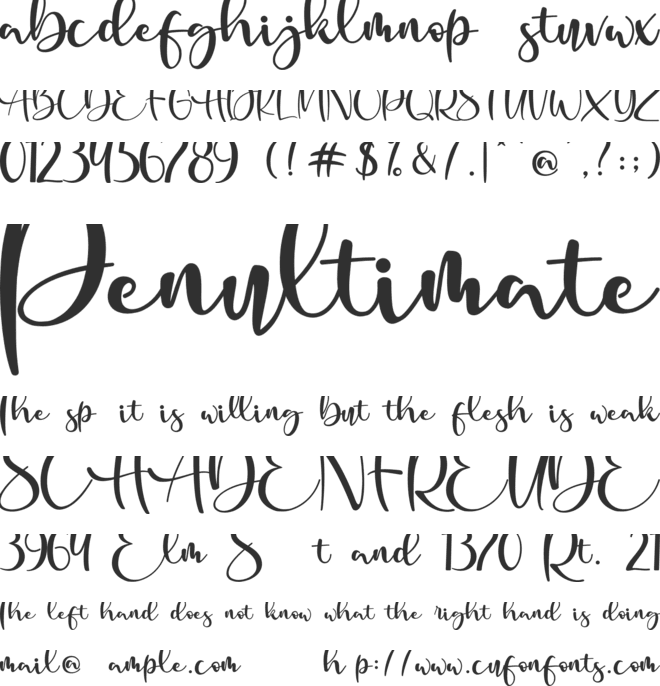 Marbellos font preview