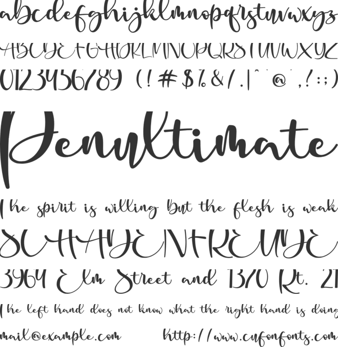 Marbellos font preview