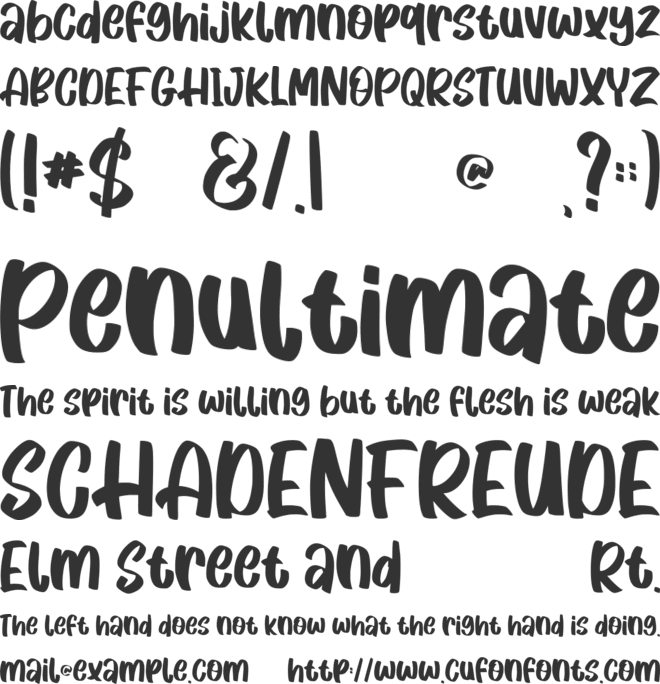 Almond Cream font preview