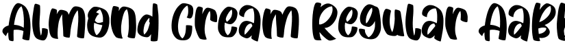 Almond Cream Regular font