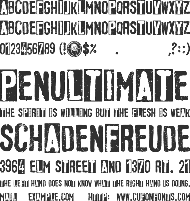 The King of Wall font preview