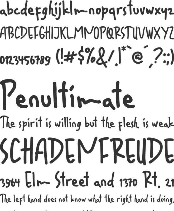 Raqilla Kids font preview