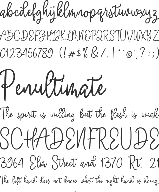 Mounhal font preview